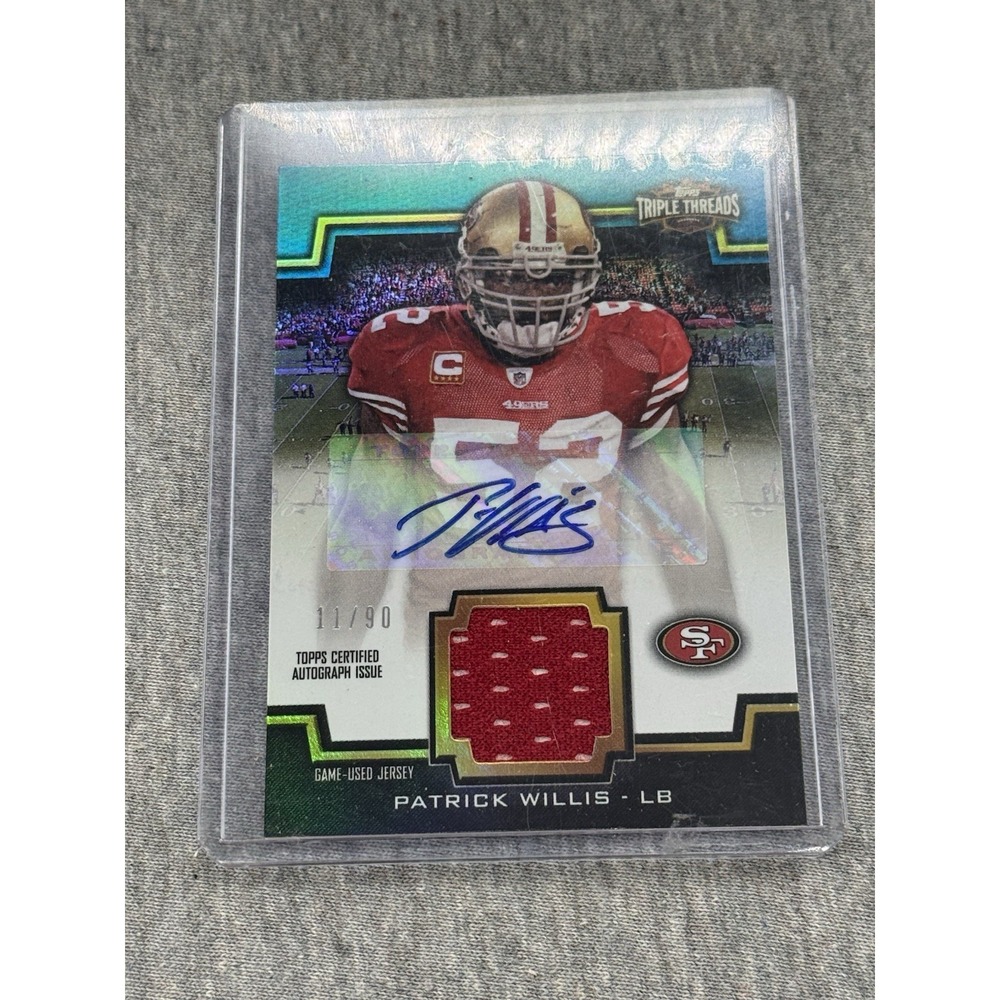 2011 Topps Triple Threads -  Autographed Relics Patrick Willis #TTUAR-40 11/90